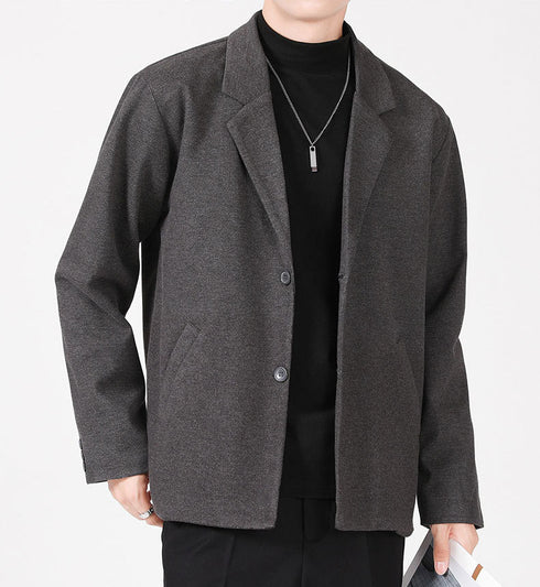 Fall Men's Casual Work Wear Plus Size Suit Jacket